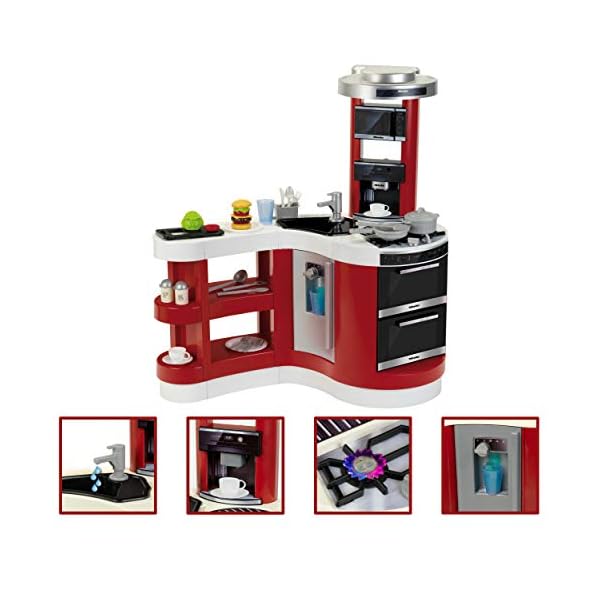 Theo Klein 7101 Miele Küche Wave Spicy I Liebevoll ausgestattete Küche mit modernen Spielgeräten I Inkl. Hamburger-Set I… – Bild 5