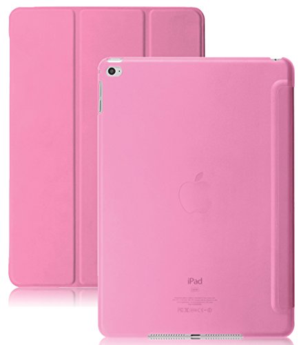 iPad Air 2 Case - KHOMO Dual Super Slim Pink Cover with with See Through Clear Back and Smart Feature