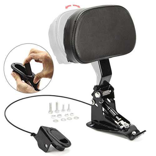 Adjustable Motorcycle Rider Backrest Sissy Bars for Harley Touring Road King Street Glide Ultra CVO FLHR FLHX FLTRX 2009-2019 (Black)