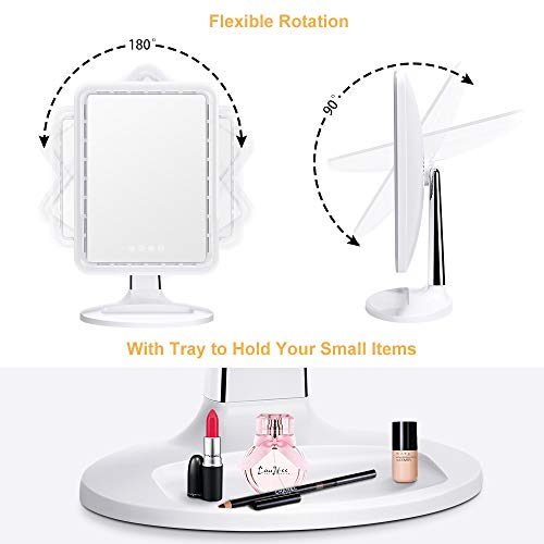 image for KEDSUM 16.5 Inch Large Lighted Makeup Mirror with Fan Function, 3 Leve