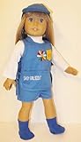 Daisy Girl Scout Uniform for American Girl Doll Clothes in Azure Blue, not Navy