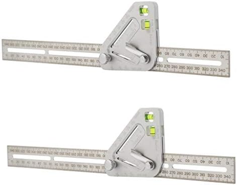 QHJ Multi-function Measuring Tool Angle Ruler For work Roof Revolutionizing Carpentry Utensil Multi-function Measuring Tool Angle Ruler (sliver)