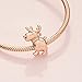 Pandora Happy Reindeer Holiday Charm Bracelet Charm Moments Bracelets - Stunning Women's Jewelry - Gift for Women in Your Life - Made Rose & Cubic Zirconia