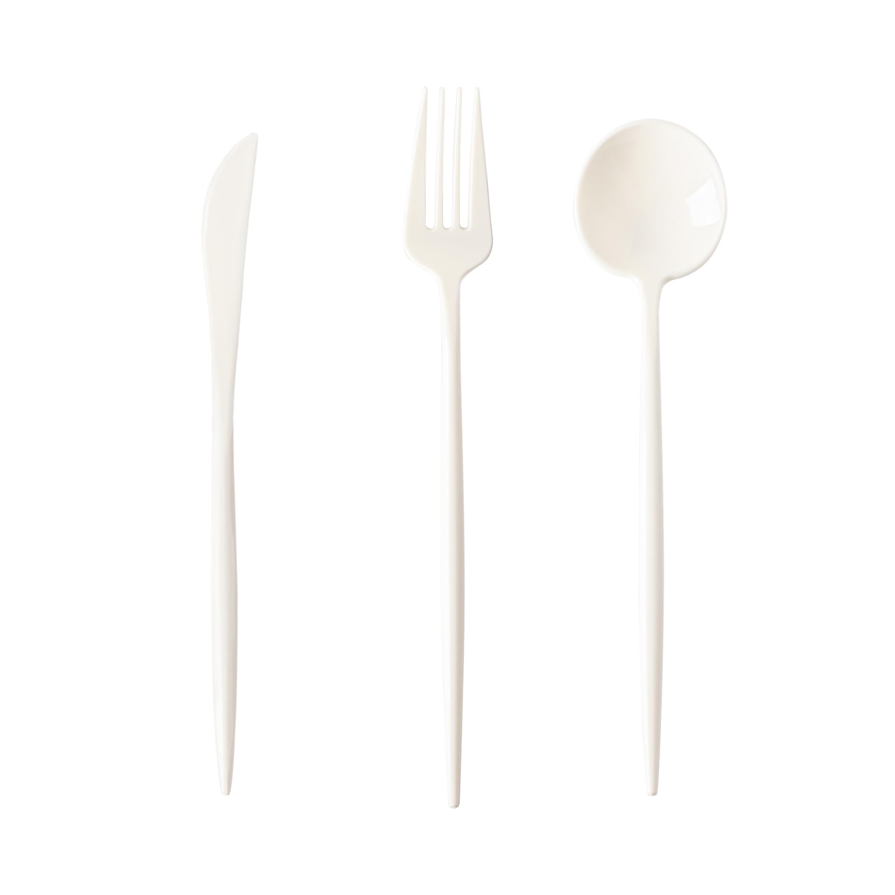 Photo 1 of 180PCS Ivory Plastic Silverware,Heavy Duty Disposable Utensils Include 60 Forks,60 Spoons and 60 Knives,Ivory Cutlery Plastic Silverware Sets for Party, Birthday,Wedding