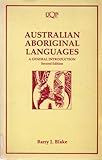 Front cover for the book Australian Aboriginal Languages by Barry J. Blake