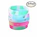 SIFAN Emoji Rubber Wristband Bracelets, 20pcs Color Translucent Silicone Games Bracelets for Kids Party Favor