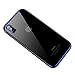 iPhone X 10 Case, HONTECH Clear TPU Ultra-Thin Half Electroplate Protective Bumper Cover for iPhoneX (Blue)
