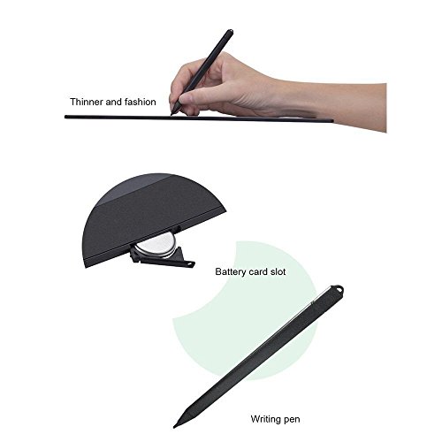 LCD Writing Tablet 12 Inch HUIXIANG Erasable Electronic Drawing Board Digital Paperless Doodle Pad with Stylus Gift for School Student Kids Birthday Present for Friends and Speech Difficulties （Red） - Thumbnail 4