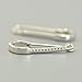 Paialco 925 Sterling Silver Safety Pin Shaped Earrings, White Gold Plating
