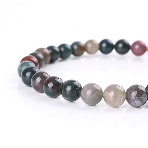 Mallofusa Mix Color Round Agate Loose Beads for Jewelry Making, Natural Gemstone Beads (10MM)