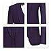 YFFUSHI Men's Slim Fit 3 Piece Suit One Button Business Wedding Prom Suits Blazer Tux Vest & Trousers Purple
