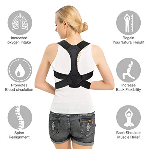 Back Brace Posture Corrector, SGODDE Upgrade Adjustable Shoulder Spinal Support Belt, Physical Thera - //medicalbooks.filipinodoctors.org