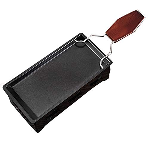 Baking Pan Non-stick Wood Handle Oven Easy Clean Stove Kitchen Supplies Roaster Tray Cheese Heat Resistant Foldable(Black)