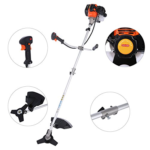 Kaluo 42.7 CC Brush 2 in 1 2-Stroke Gasoline Powered Grass Trimmer, Garden Weed Cutter Eater for Usage (Black) - Thumbnail 7