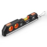 TACKLIFE Level, Magnetic Torpedo Level 9-Inch - Plumb/Level/45-Degree, Measuring Shock Resistant Spirit Level with Standard and Metric Rulers, Strong Magnetic Based, Stainless Steel Hook - MT-L05