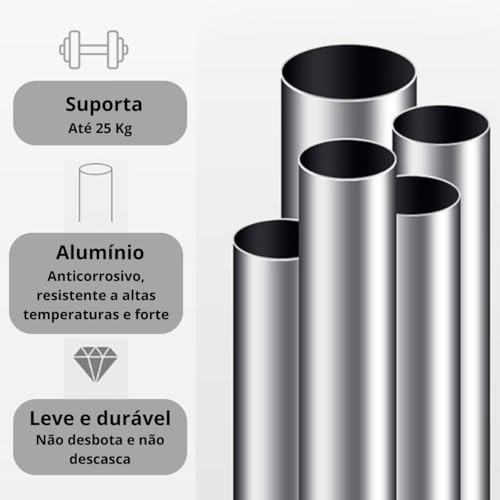 Varal Retrátil De Parede Magico Secreto Recolhível Resistente Em Alumínio Reforçado Para Lavanderia Apartamento e Economiza Espaço Invisivel Dobrável 80cm Com 5 Varetas X-MATTE (BRANCO)