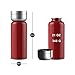 Thermos Vacuum Insulated Storage Water Bottle,20 oz Stainless Steel Red(L.&G. Water bottle keeps hot water hot 24 Hours Later,ice water cold 8 Hours Later)
