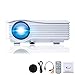 DeepLee DP36W LED LCD Mini Projector, Home Theater Video Projector with AV USB SD Card HDMI for Home Cinema Video Game Courtyard Movie Night Support PC Laptop PS3/PS4 Xbox Wii Projector - White