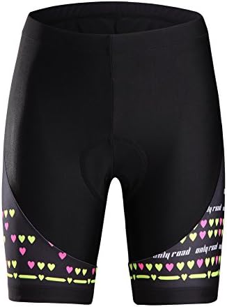 Only Road Women's Cycling Shorts Bike Tights Girls Compression Bicycle Half Pants with 3D Gel Pad
