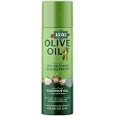 Olive Oil Hair spray with Coconut &ndash; 10 oz (404 ml / 284 g) &ndash; Deep Hydration &amp; Shine