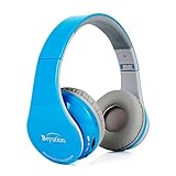 Beyution BT513 Bluetooth Headphones with Built in Mic for Cell Phone, Laptop, PC, Tablet - Retail Package - Blue