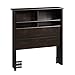 Sauder County Line Bookcase Headboard, Twin, Estate Black finish
