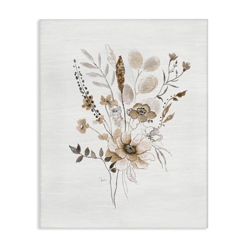 Stupell Industries Subtle Flower Bundle Sprigs Canvas Wall Art Design by Janet…