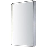 ET2 Mirror 25W 1 31.5 Inch LED Rectangular Mirror with Brushed Aluminum Finish