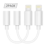 iPhone 7/7Plus Adapter Headphone Jack 2Pack,CaseyPop Lightning to 3.5 mm Headphone Jack Adapter for iPhone 7/7 Plus Accessories(ios 10.3)(White)