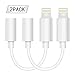 iPhone 7/7Plus Adapter Headphone Jack 2Pack,CaseyPop Lightning to 3.5 mm Headphone Jack Adapter for iPhone 7/7 Plus Accessories(ios 10.3)(White)