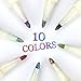 EASTHUA Metallic Calligraphy Marker Pens,Set of 10 Colors,Metallic Color Painting Pen for Birthday Greeting Gift Valentine's Day Cards Thank You Card DIY Scrapbook Photo Album
