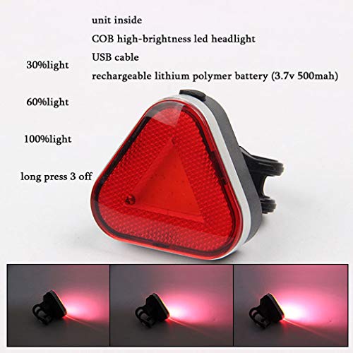 CapsA COB USB Rechargable Bicycle Taillights Smart Bike Tail Light Ultra Bright Waterproof LED Bicycle Lights Mountain Bike Night Riding Warning Flash (A)