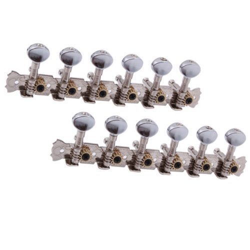 Surfing 6L6R Chrome 12 String Acoustic Guitar Machine Heads Tuning Pegs