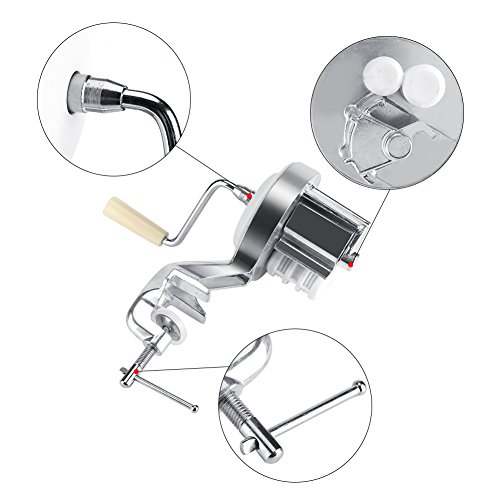 Manual Pasta Maker Hand Crank Noodle Machine Aluminium Alloy Homemade
