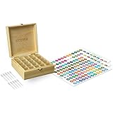 DoTERRA Wooden Essential Oil Box with Labels and 25 Pipettes
