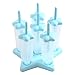 Chichic Popsicle Molds, Ice Pop Maker, Ice Pop Molds, BPA-Free, Repeated Use, Set of 6 (Diamond, Sky Blue)
