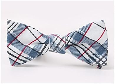 Floral Printed Men's Bow Tie Bridegroom Plaid Skinny Tie for Men (8)