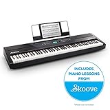 Alesis Recital Pro |  Digital Piano / Keyboard with 88 Hammer Action Keys, 12 Premium Voices, 20W Built in Speakers, Headphone Output & Powerful Educational Features