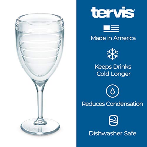 Tervis NFL New England Patriots Original Wine Glasses, 9 oz, Clear