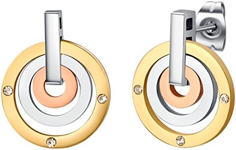 Shally 18K Gold Plated Linked Earrings Round Hoop Earrings