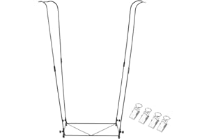 viterlight Trash Bag Holder, Metal Garbage Bag Holder, 30-45 Gallon Portable Trash Bag Holder Stand, Multi-use Leaf Bag Holde