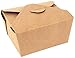 4 3/8 in x 3 1/2 in x 2 1/2 in Microwavable Kraft Paper Small Carryout/Takeout Food Box Container by MT Products - (15 Pieces)