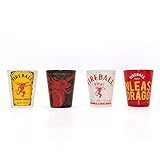 Silver Buffalo FBW2128Y Fireball Whisky Logos Plastic Freeze Gel Mini Cups, Set of 4, 1.5-Ounce 1.5 ounce Multicolor