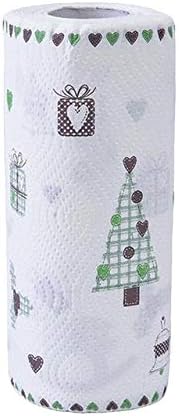 Lan Wooden Pulp Kitchen Paper Disposable Cleaning Rag Paper Water Absorption Oil Hand Towel Dish Towel Little Deer