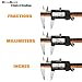 GlowGeek Electronic Digital Caliper Inch/Metric/Fractions Conversion 0-6 Inch/150 mm Stainless Steel Body Orange/Black Extra Large LCD Screen Auto Off Featured Measuring Tool