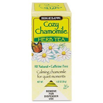 6 Pack Single Flavor Tea, Cozy Chamomile, 28 Bags/Box by BIGELOW TEA CO. (Catalog Category: Office Maintenance, Janitorial & Lunchroom / Food & Beverage / Beverages)