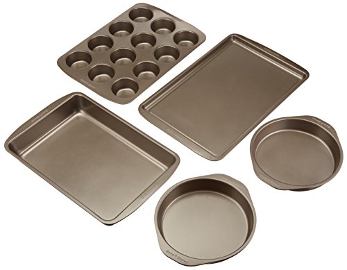 Baker's Secret 5-Piece Easy Store Bakeware Set Non Stick