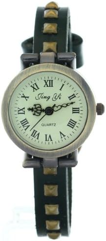 New Arrival High Quality Round Copper Case Cow Leather Green Strap Roma Watch