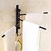 ELLO&ALLO Oil Rubbed Bronze Swing Out Towel Racks for Bathroom Holder Wall Mounted Towel Bars with Hooks 3-Arm