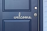 Welcome in Cursive Indoor/Outdoor Lettering Wall Art Decor Sticker Vinyl for Door 5